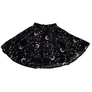 Killstar Zodiac Goth Mini Skirt XS Celestial Moon Stars Alt Whimsigoth Witchy